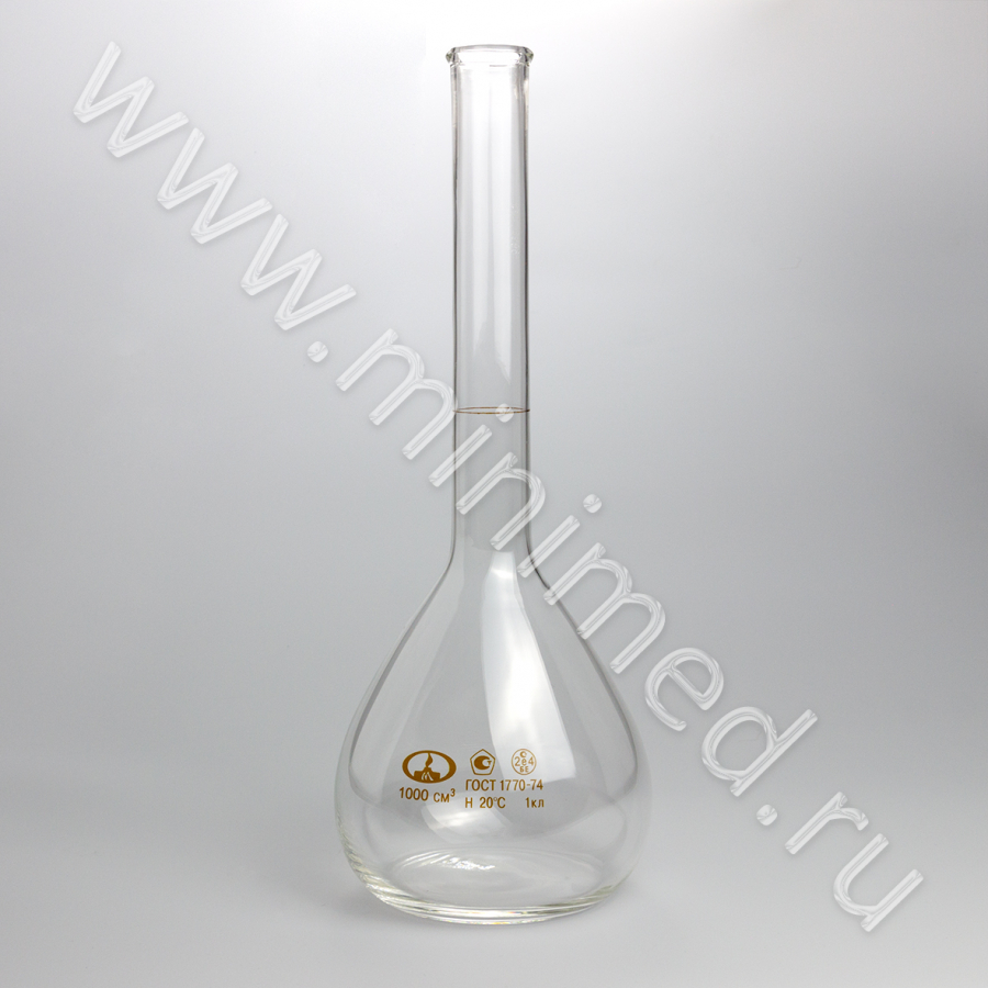 Колба 1-1000-1 мерная , 1 класс, ГОСТ 1770-74, МиниМедПром, инд.уп./24 шт. Колба 1-1000-1 мерная , 1 класс, ГОСТ 1770-74, МиниМедПром, инд.уп./24 шт.