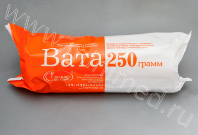 Купить Вата медицинская гигроскопическая гигиеническая хлопковая, н/ст ...