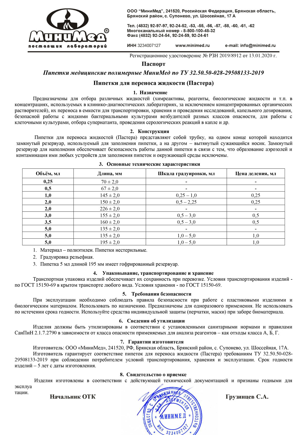 Пипетки для переноса жидкости (Пастера) ММ, пластик