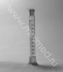 Цилиндр 500 мл с п/эт пробкой на п/эт основании, шлиф 34, LMS