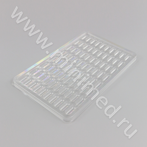 Планшет полимерный иммунологический одноразовый 80 лунок, прозрачный, уп.10 шт