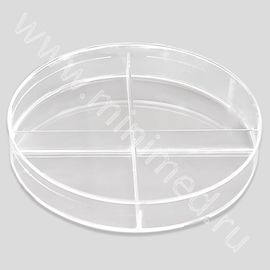 Чашка по типу чашек Петри 4х-секционная, Ø 90 мм, п/с, стерильная, уп.20/500 шт, Aptaca Чашка по типу чашек Петри 4х-секционная, Ø 90 мм, п/с, стерильная, уп.20/500 шт, Aptaca