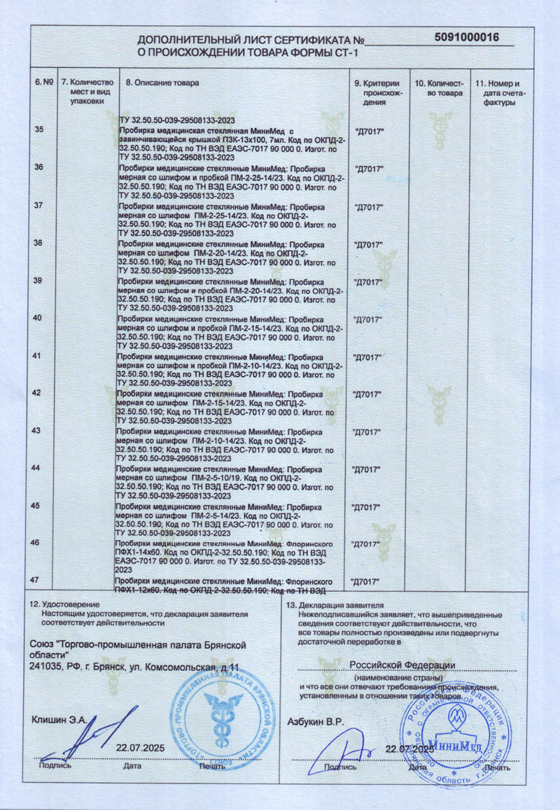 Пробирки медицинские стеклянные ММ. СТ-1 до 22.07.2026-4