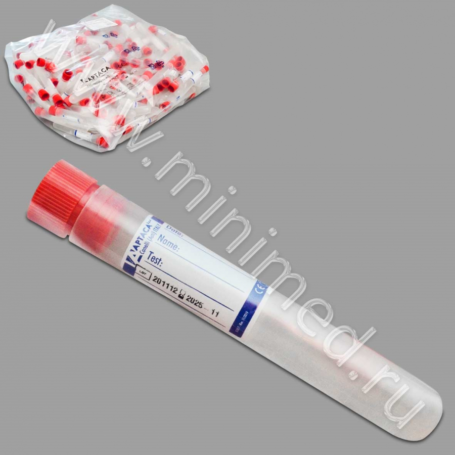 Пробирка лабораторная 10 мл, цилиндрическая,16×100 мм,с пробкой,с этик.,п/п,стерильная, уп.250/1250шт.,Aptaca Пробирка лабораторная 10 мл, цилиндрическая,16×100 мм,с пробкой,с этик.,п/п,стерильная, уп.250/1250шт.,Aptaca