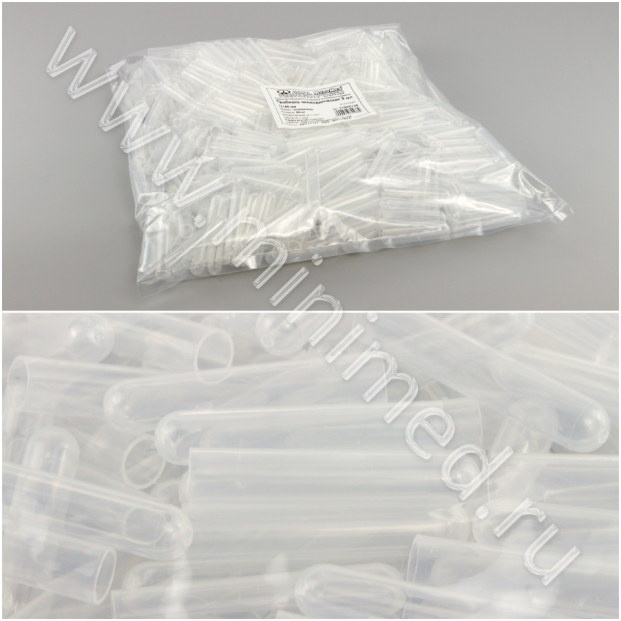 Пробирка 3 мл цилиндрическая, 12×60 мм, п/п, уп.500/5000 шт, Гритмед Пробирка 3 мл цилиндрическая, 12×60 мм, п/п, уп.500/5000 шт, Гритмед