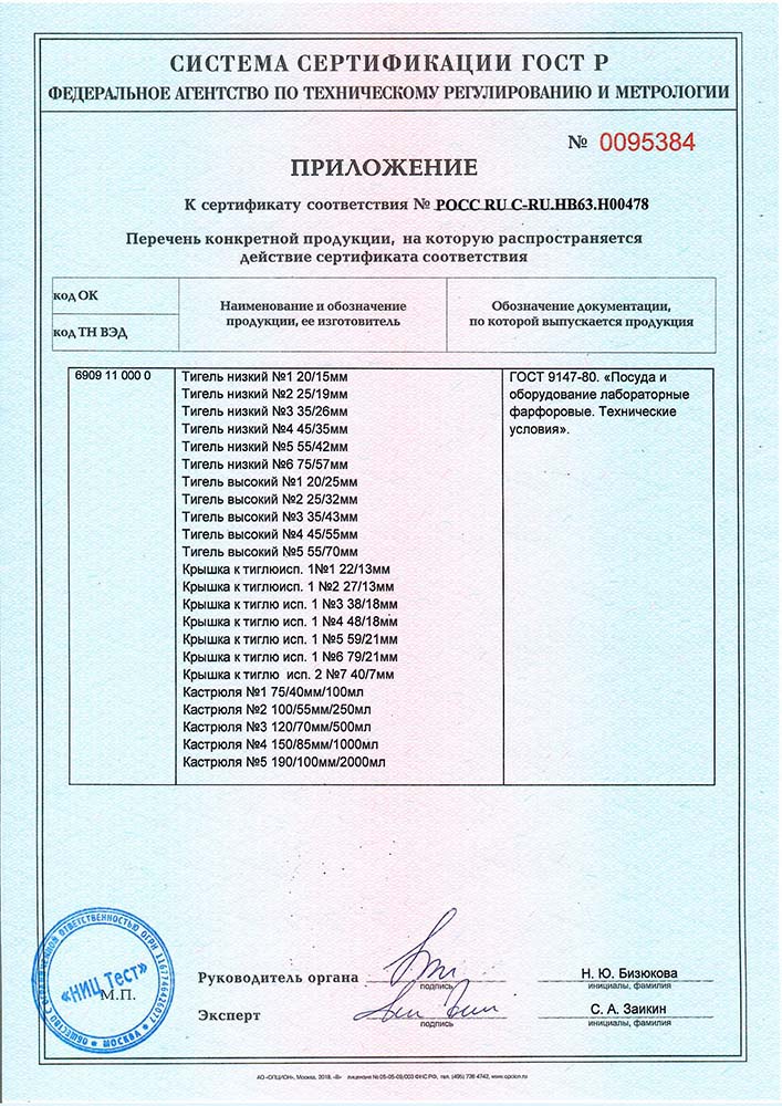 Посуда лабор. фарфоровая. Оятская керамика. Сертификат до 17.11.2024-3