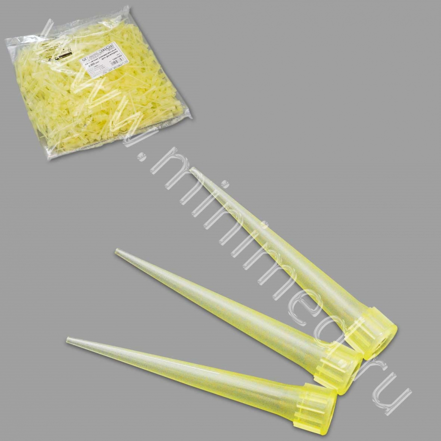 Наконечник универсальный для дозаторов 0-200 мкл, желтый, п/п, уп.1000 шт, FL medical Наконечник универсальный для дозаторов 0-200 мкл, желтый, п/п, уп.1000 шт, FL medical